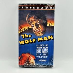 The Wolf‎ Man VHS NEW SEALED Universal Monsters Claude Rains Bela Lugosi